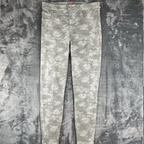 Spanx Jeggings Grey Camo Prink Skinny Pull On Size l Large - Picture 1 of 8